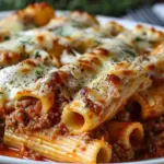 Baked Rigatoni Stuffed with Beef Ragu & Mozzarella