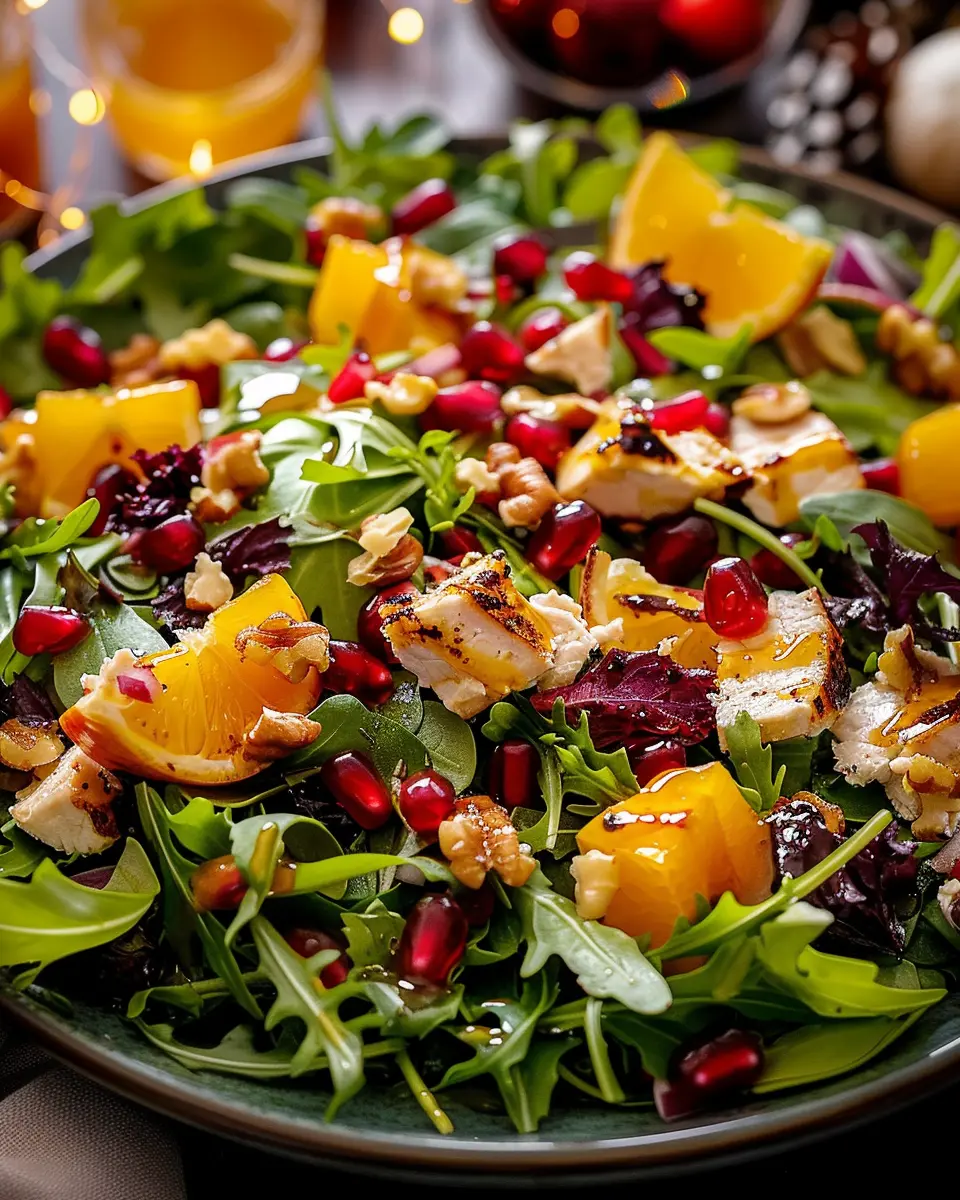 Christmas salad with honey mustard dressing: a festive twist on tradition
