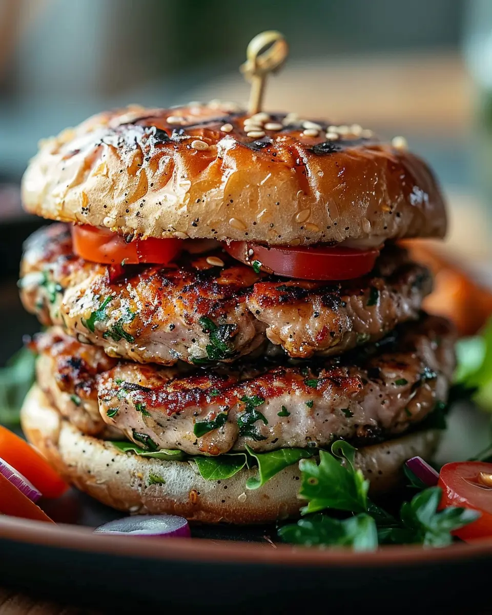 Greek Chicken Burger: Juicy Recipe with Turkey Bacon Twist