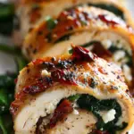 Rolled Up Chicken with Feta, Spinach, and Sun-Dried Tomatoes