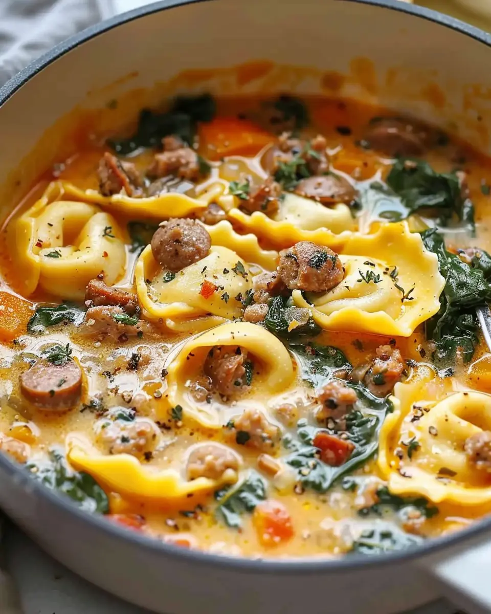 Butternut Squash Sausage Tortellini Soup Recipe: Cozy & Delicious