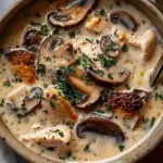 Creamy Rotisserie Chicken Mushroom Soup