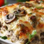 Mushroom and Swiss Burger Casserole