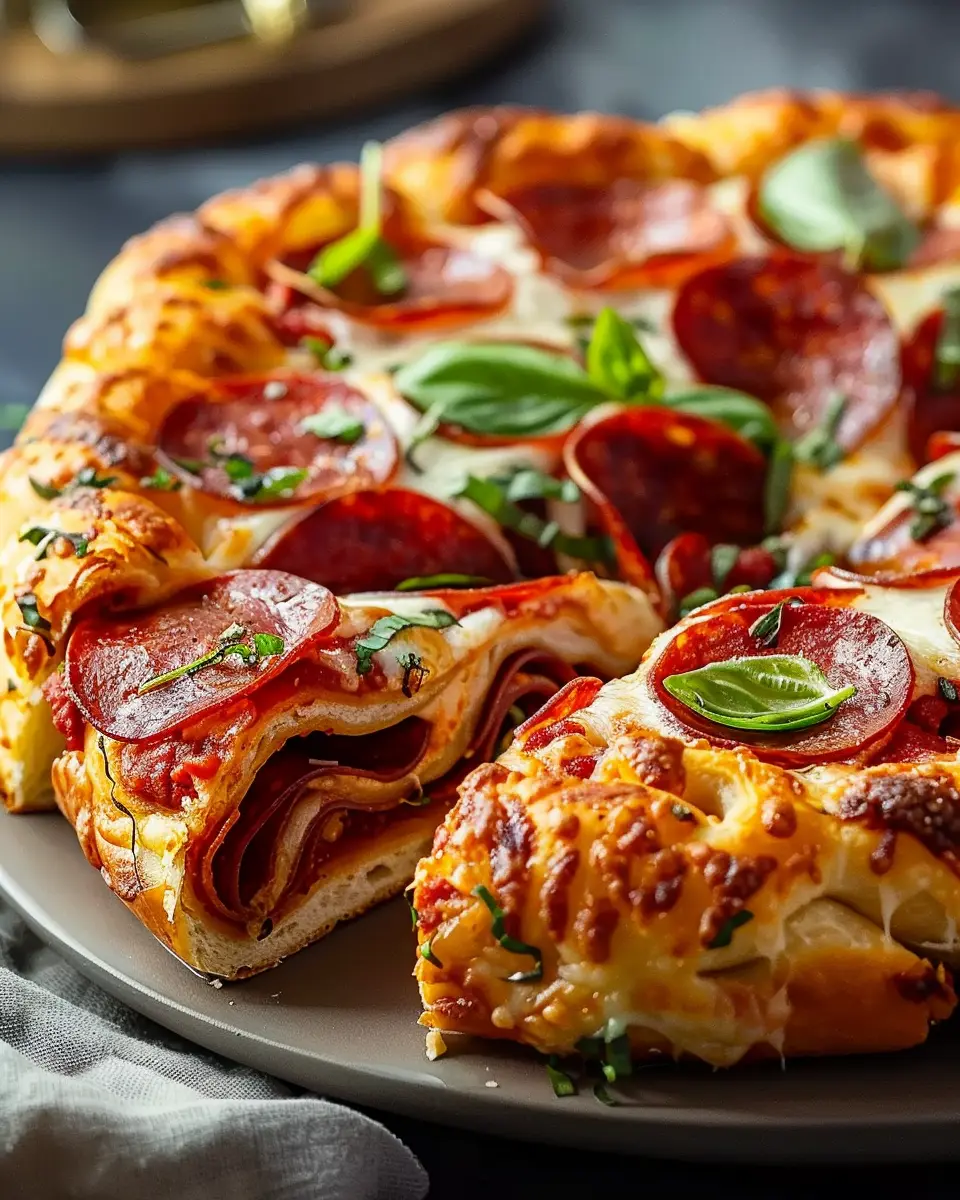 Jumbo Pepperoni Stuffed Pizza Spiral: Easy, Delicious Twist at Home