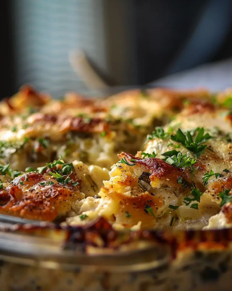 Savory Easy Low Carb Chicken Casserole with Turkey Bacon Delight