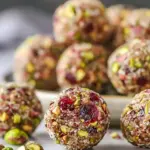 Cranberry Pistachio Protein Bites