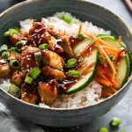 Sticky Chicken Rice Bowls Recipe