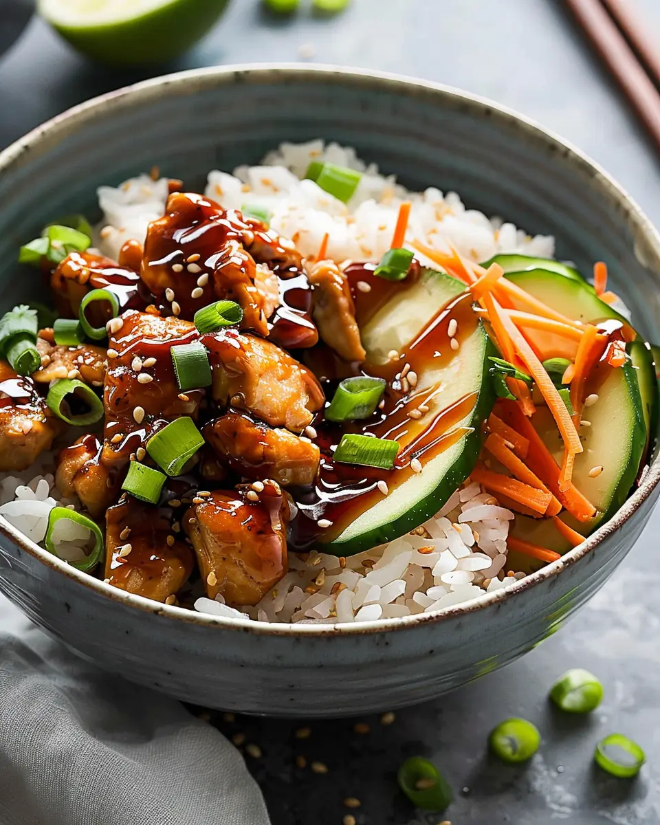 Sticky Chicken Rice Bowls Recipe: Easy and Flavorful Dinner Idea