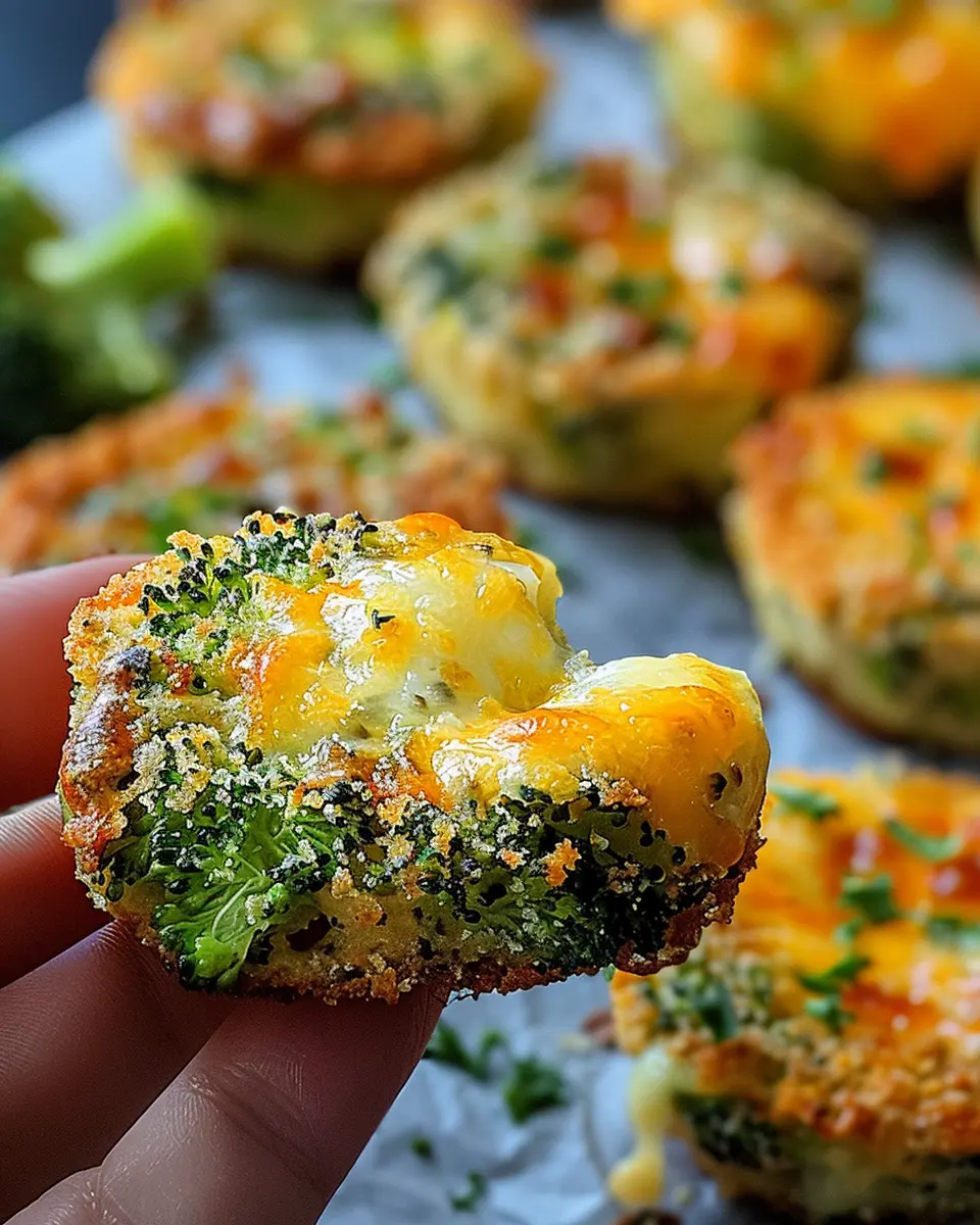 Low-Carb Crispy Broccoli Cheese Rounds: Quick and Easy Delight