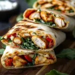 Crispy Air Fryer Chicken & Mozzarella Wraps