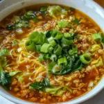Cozy One-Pot Egg Roll Soup with Green Onions and Ginger