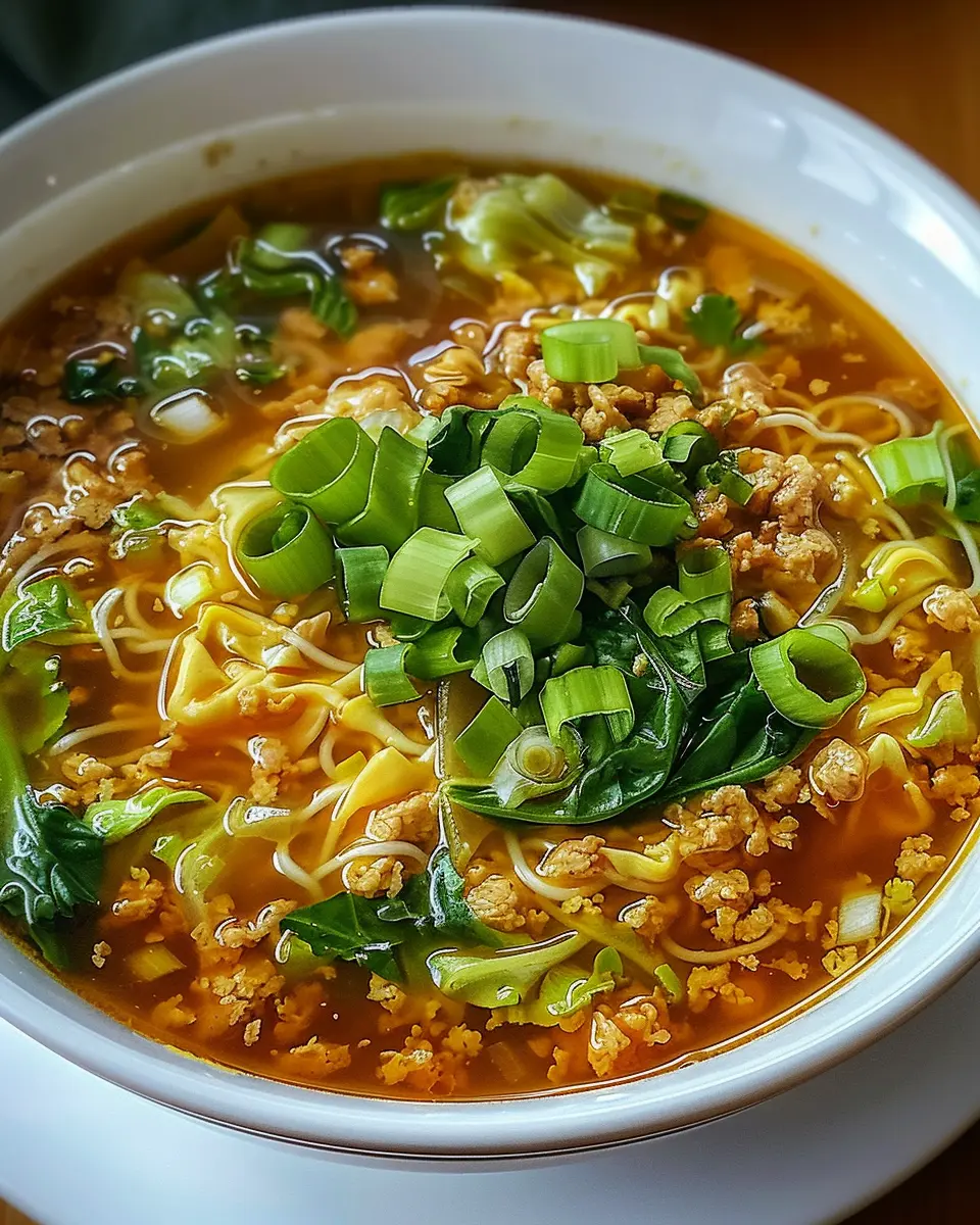 Cozy Egg Roll Soup: Indulgent One-Pot Delight with Turkey Bacon