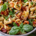 Colorful Halloumi Pasta Salad