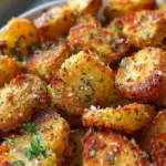 Crispy Parmesan Crusted Potatoes Done in 30 Min