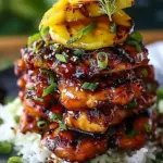 Hawaiian Huli Huli Chicken Stack