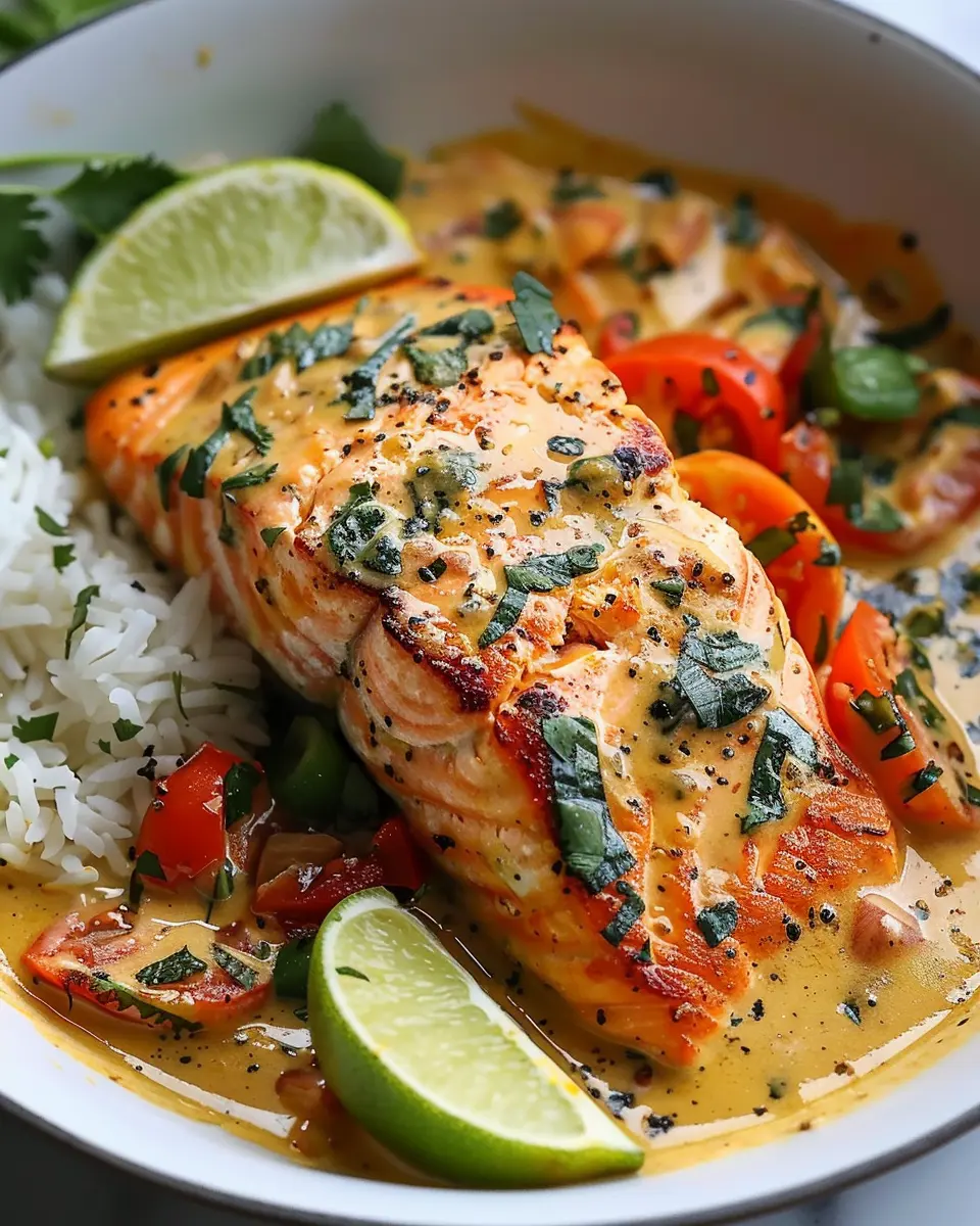 One-Pan Coconut Curry Salmon: Easy Garlic Butter Delight