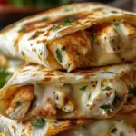 Cheesy Garlic Chicken Wraps