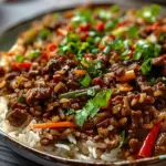 Crispy Chilli Beef Rice