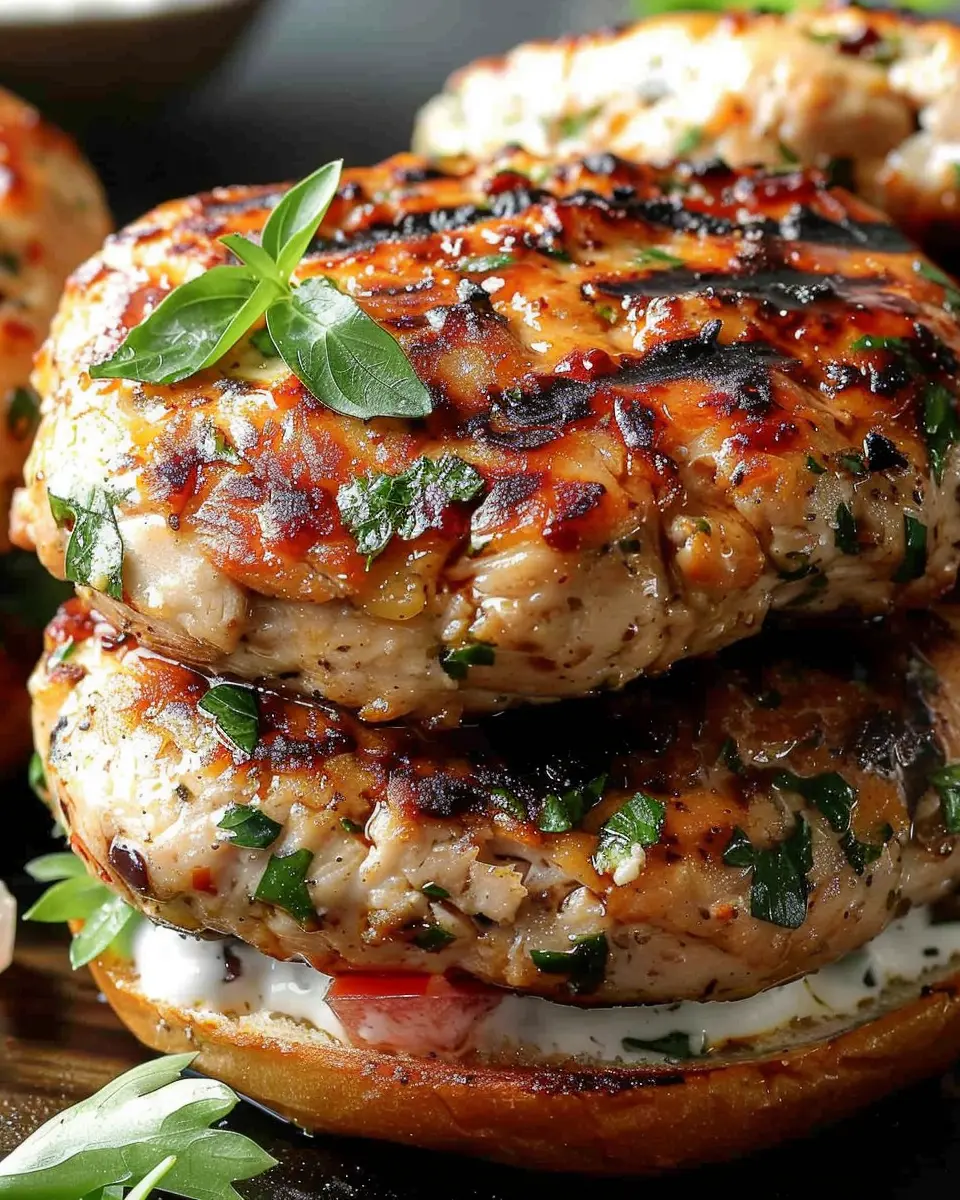 Juicy Greek Chicken Burgers with Tzatziki Bliss for the Win