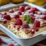 Lemon Raspberry Cottage Cheese Bake