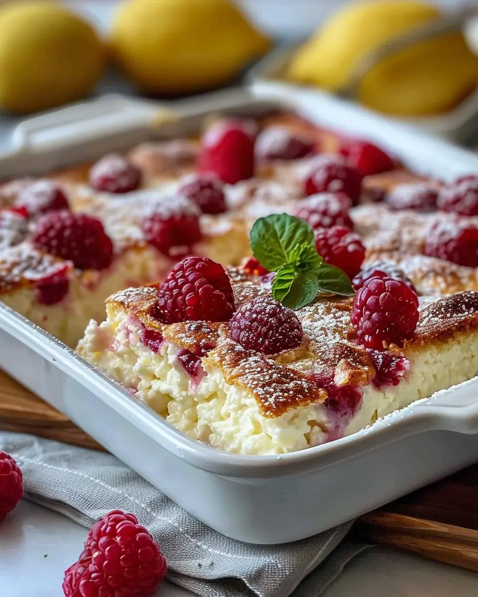 Lemon Raspberry Cottage Cheese Bake: A Refreshing and Easy Treat